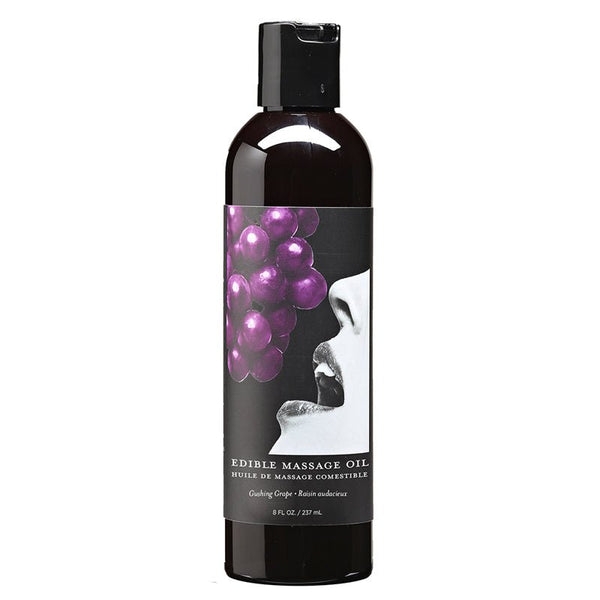 Earthly Body Edible Massage Oil Grape 8oz. - Royal Sins