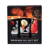 Earthly Body Hemp Seed Edible Massage Oil 3 - Piece Gift Set 2 oz. - Royal Sins