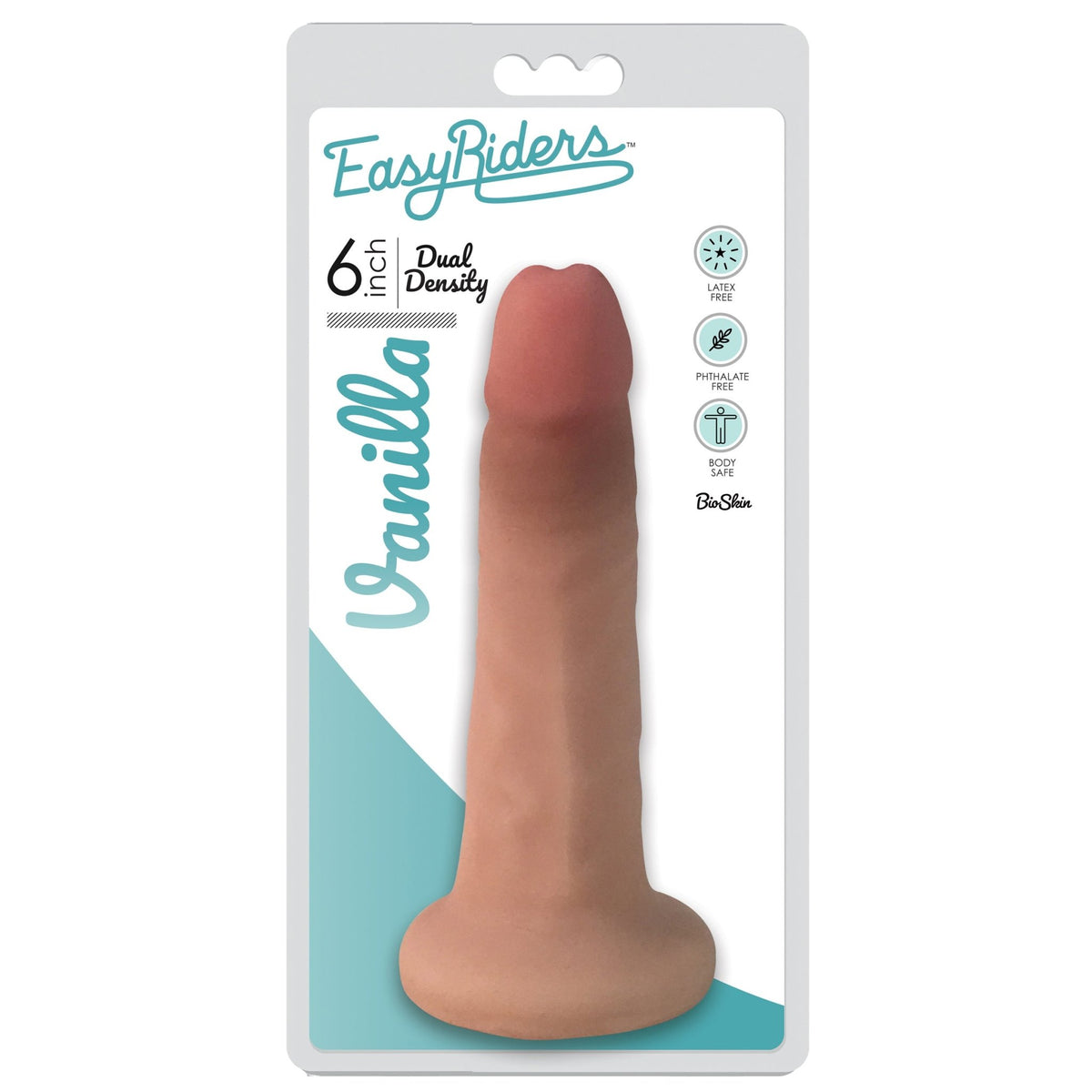 Easy Riders 6 Inch Dual Density Dildo - Flesh - Royal Sins