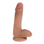 Easy Riders 6 Inch Dual Density Dildo With Balls - Flesh - Royal Sins