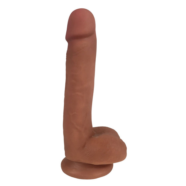 Easy Riders 7 Inch Dual Density Dildo With Balls - Tan - Royal Sins