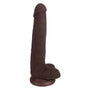 Easy Riders 8 Inch Dual Density Dildo With Balls - Brown - Royal Sins