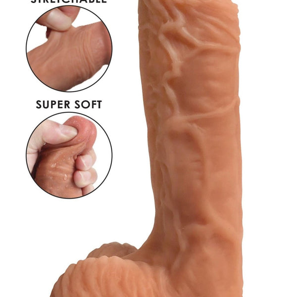 Easy Riders Dual Density Silicone Dildo - 8 Inch - Royal Sins