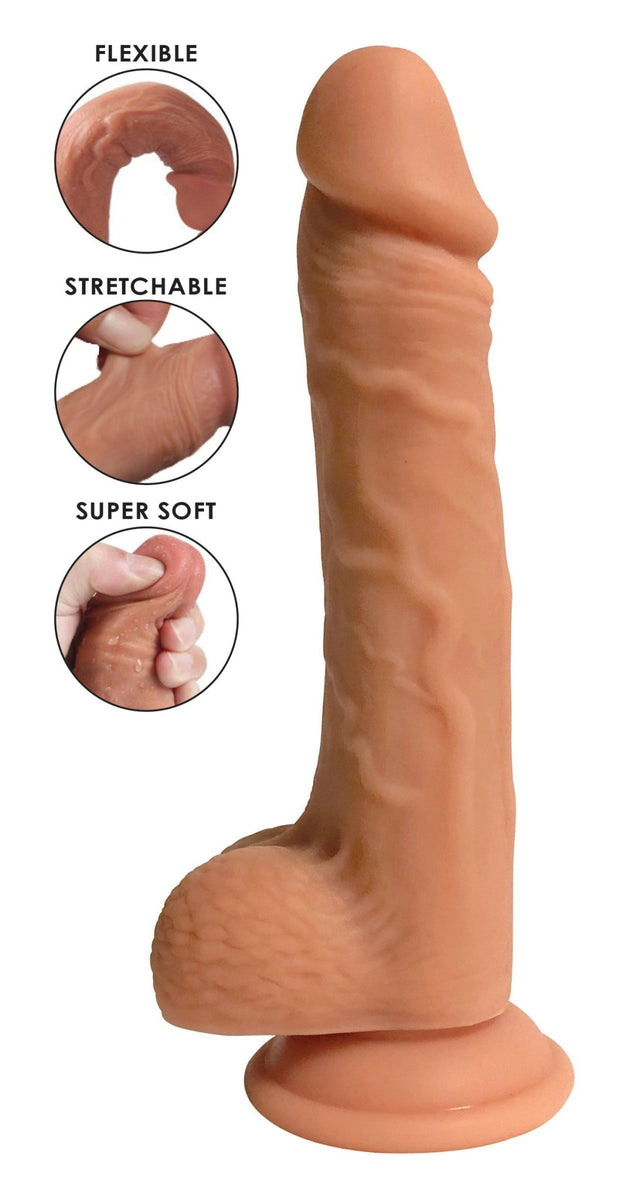 Easy Riders Dual Density Silicone Dildo - 9 Inch - Royal Sins