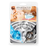 Elastomer Cock Ring (Blk,Blu,Clr/3) - Royal Sins