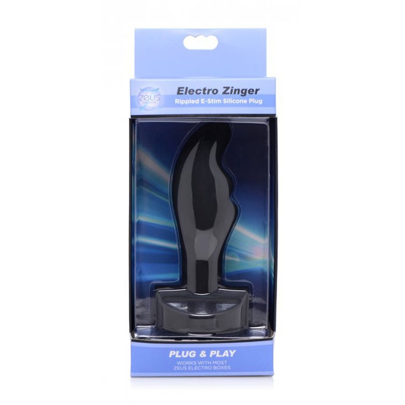 Electro Zinger Rippled E - stim Silicone Plug - Royal Sins