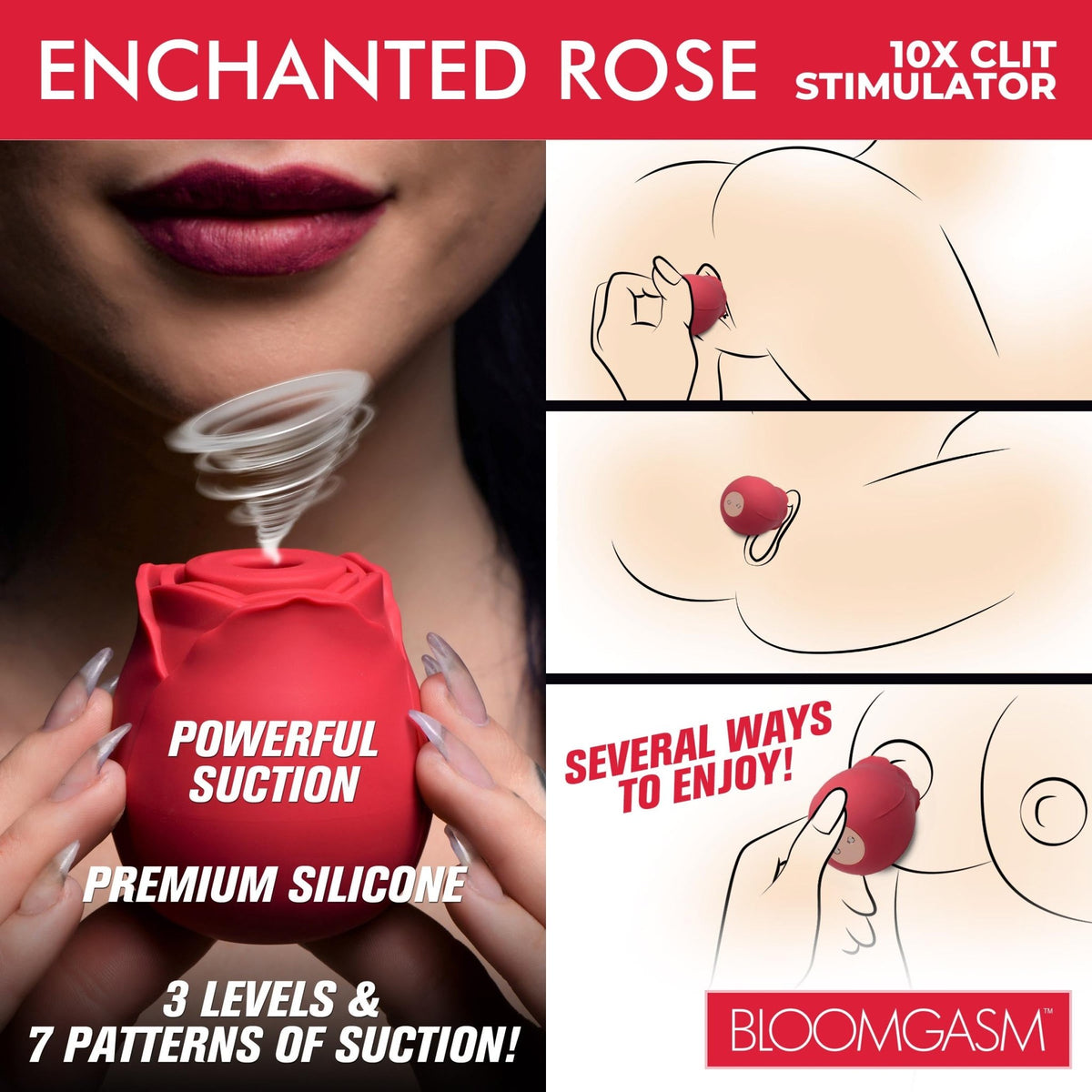 Enchanted Rose 10X Clit Stimulator - Royal Sins