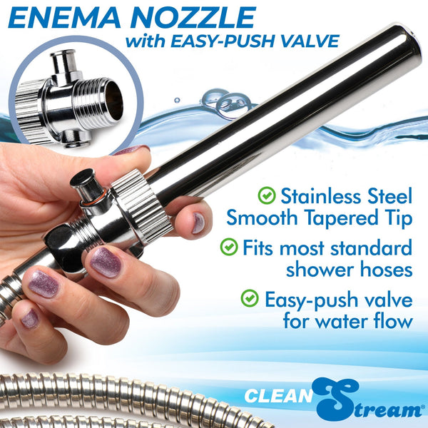 Enema Nozzle with Quick Shut Off/On Valve - Royal Sins