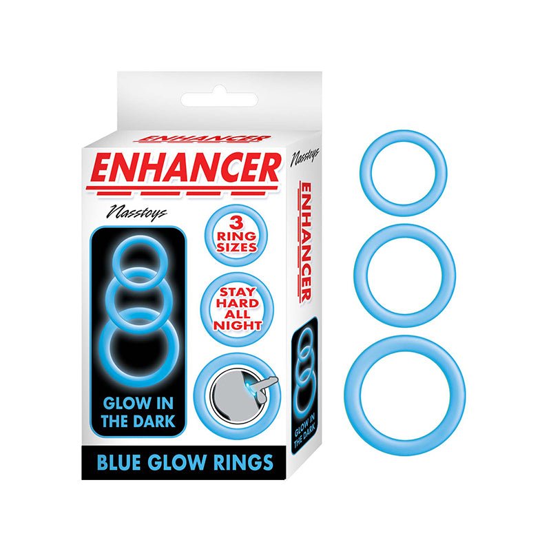 Enhancer Blue Glow Rings Set of 3 - Royal Sins