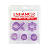 Enhancer Five Piece Cock Ring Set Purple - Royal Sins