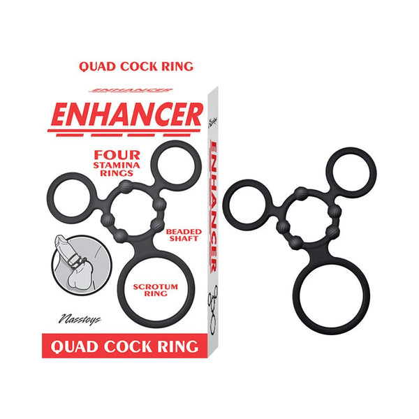 Enhancer Quad Cockring Black - Royal Sins