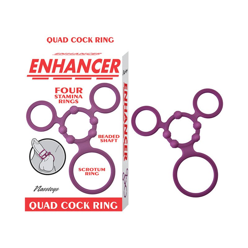 Enhancer Quad Cockring Rubine Red - Royal Sins