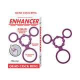 Enhancer Quad Cockring Rubine Red - Royal Sins