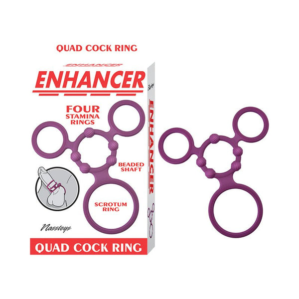 Enhancer Quad Cockring Rubine Red - Royal Sins