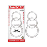 Enhancer Silicone Cockrings Clear Set of 3 - Royal Sins