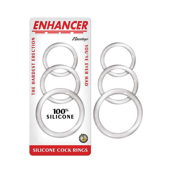 Enhancer Silicone Cockrings Clear Set of 3 - Royal Sins