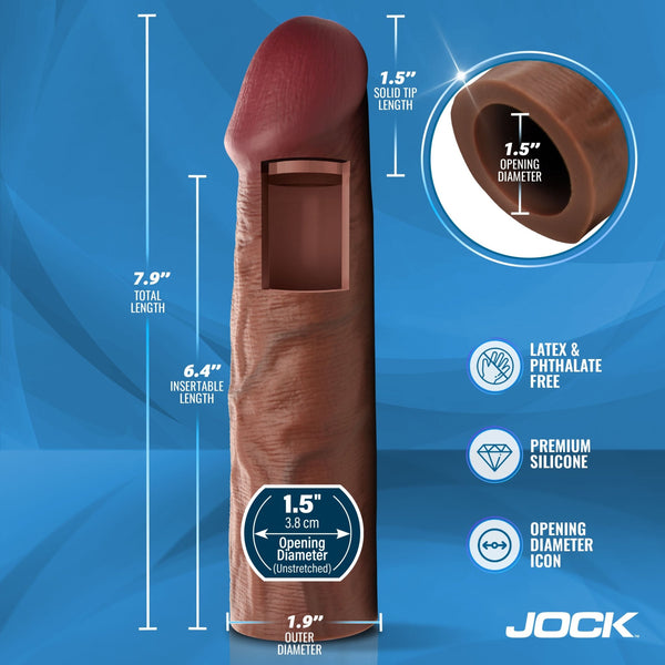 Enhancers 1.5" Silicone Penis Extension Sleeve - Dark - Royal Sins