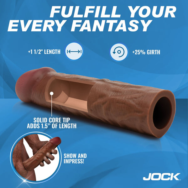Enhancers 1.5" Silicone Penis Extension Sleeve - Dark - Royal Sins