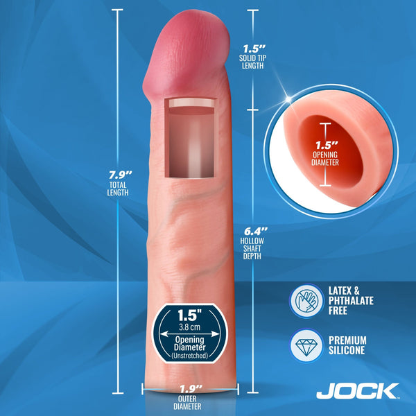 Enhancers 1.5" Silicone Penis Extension Sleeve - Light - Royal Sins