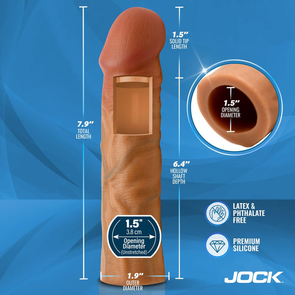 Enhancers 1.5" Silicone Penis Extension Sleeve - Medium - Royal Sins