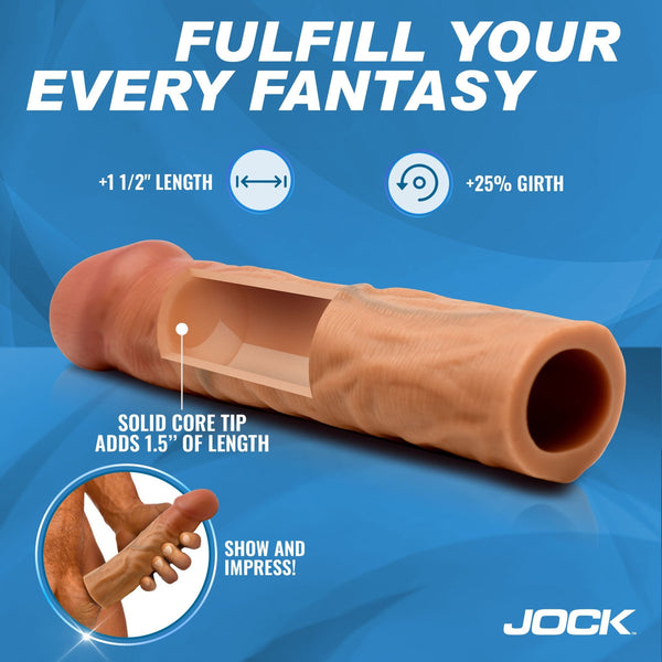 Enhancers 1.5" Silicone Penis Extension Sleeve - Medium - Royal Sins