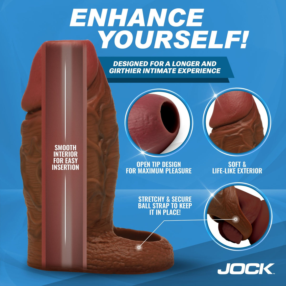 Enhancers Silicone Penis Extension Sleeve - Dark - Royal Sins