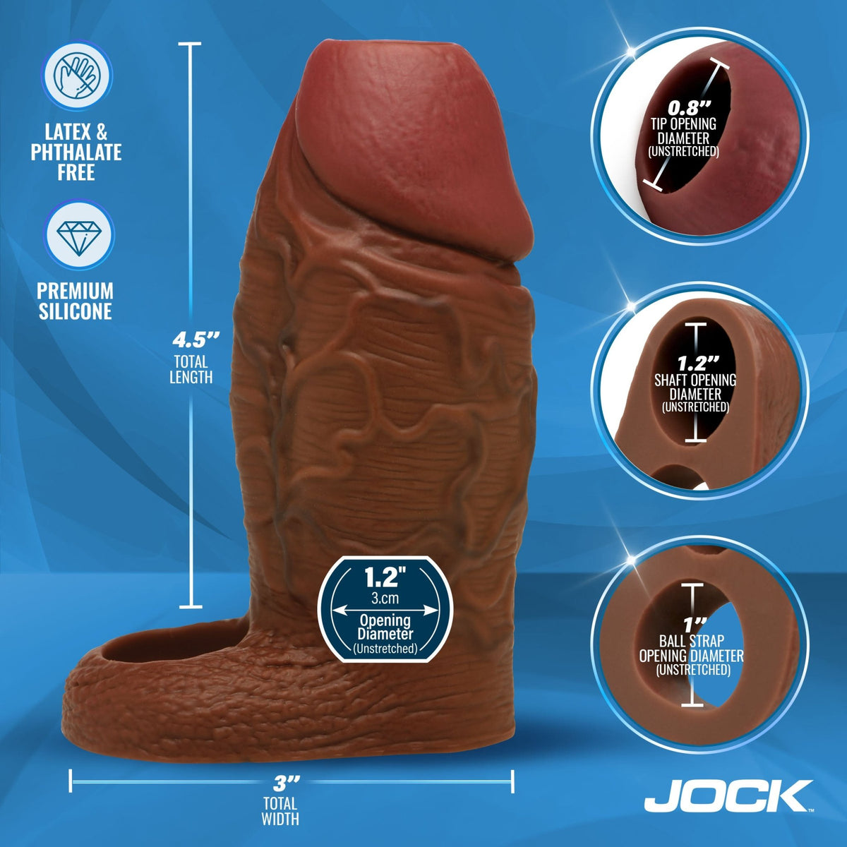 Enhancers Silicone Penis Extension Sleeve - Dark - Royal Sins