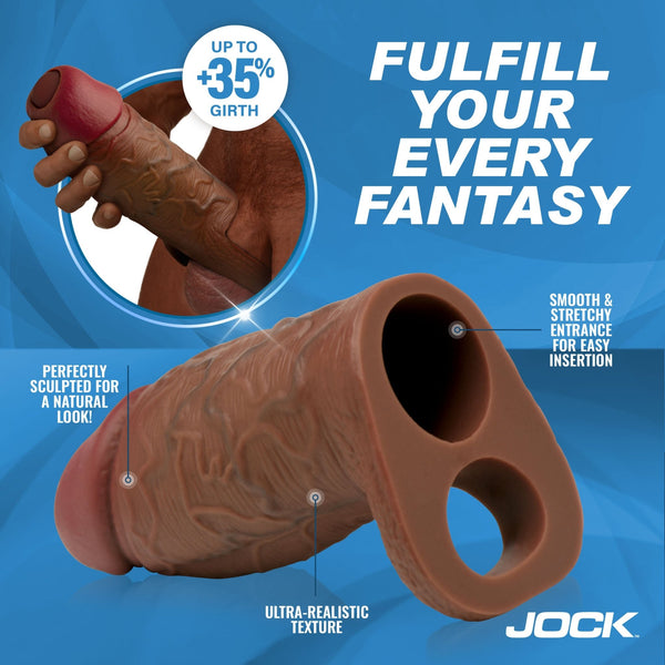 Enhancers Silicone Penis Extension Sleeve - Dark - Royal Sins