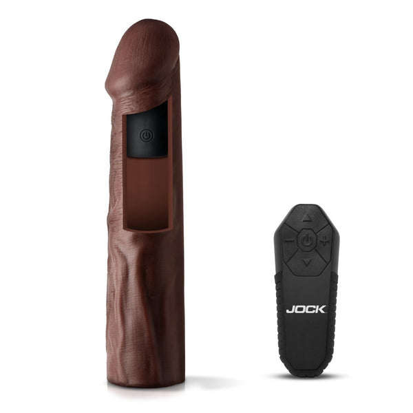 Enhancers Vibrating Penis Extension w/ Remote - Dark - Royal Sins