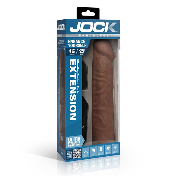 Enhancers Vibrating Penis Extension w/ Remote - Dark - Royal Sins
