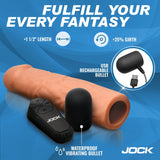 Enhancers Vibrating Penis Extension w/ Remote - Light - Royal Sins