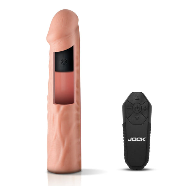 Enhancers Vibrating Penis Extension w/ Remote - Medium - Royal Sins