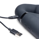 Ergo - Fit Twist Inflatable Vibrating Silicone Strapless Strap - on - Black - Royal Sins