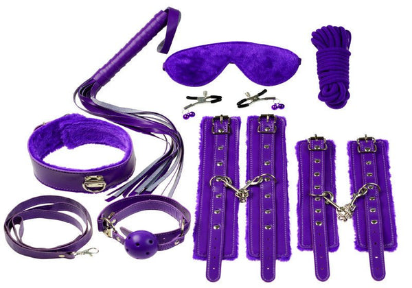 Everything Bondage 12pc Kit - Purple - Royal Sins