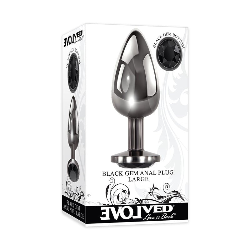 Evolved Black Gem Anal Plug Large - Royal Sins
