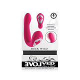 Evolved Buck Wild Rechargeable Silicone Dual Stimulator Pink - Royal Sins