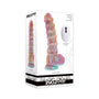 Evolved Fantasy Multicolor Vibrating Ribbed Dildo - Royal Sins