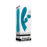 Evolved Fierce Flicker Rechargeable Dual Stim Vibe Silicone Teal - Royal Sins