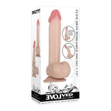 Evolved Flex Skin Realistic Poseable 7.75 in. Dildo With Balls Beige - Royal Sins