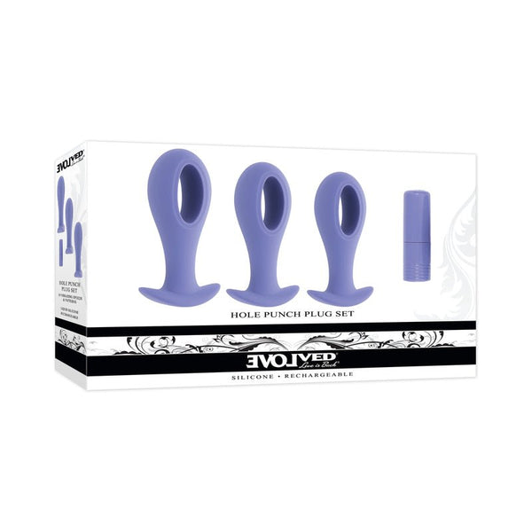Evolved Hole Punch Plug Set Rechargeable Purple - Royal Sins