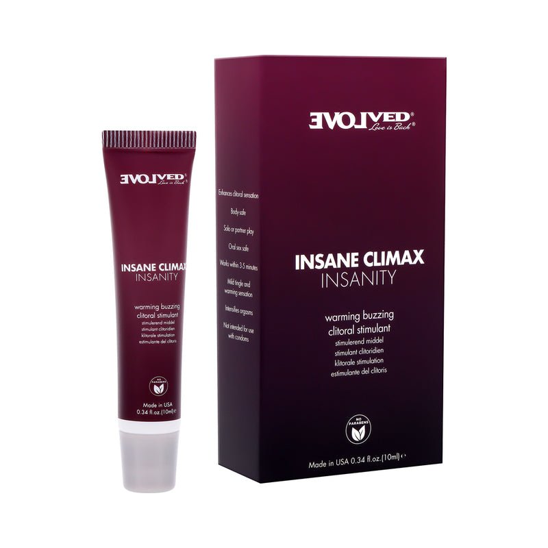Evolved Insane Climax Insanity Warming Buzzing Clitoral Stimulant 0.34 oz. - Royal Sins