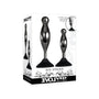 Evolved Joy Sticks 2 - Piece Metal Anal Plug With Suction Cup Base Set Black - Royal Sins