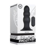 Evolved Kong Rechargeable Remote - Controlled Vibrating Silicone Anal Plug Black - Royal Sins