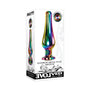 Evolved Rainbow Metal Anal Plug With Rainbow Gemstone Base Medium - Royal Sins