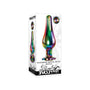 Evolved Rainbow Metal Anal Plug With Rainbow Gemstone Base Small - Royal Sins