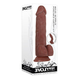 Evolved Real Supple Girthy Poseable 8.5 in. Realistic Dildo With Balls Brown - Royal Sins