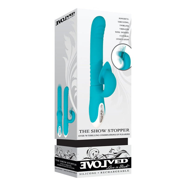 Evolved The Show Stopper Silicone, Rechargeable - Blue - Royal Sins