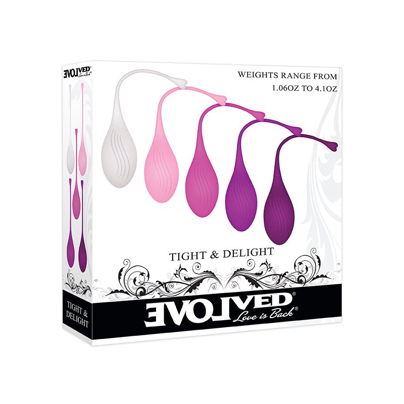 Evolved Tight & Delight 5 - Piece Silicone Kegel Training Set Multi - Color - Royal Sins