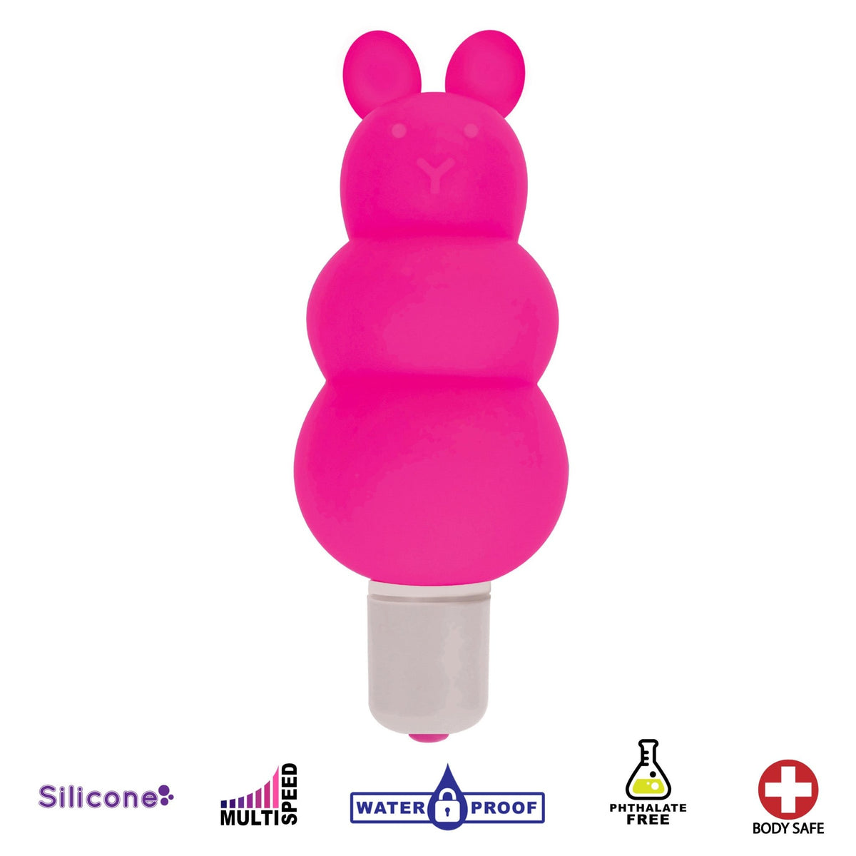 Excite Silicone Ripple Bullet Vibe - Pink - Royal Sins