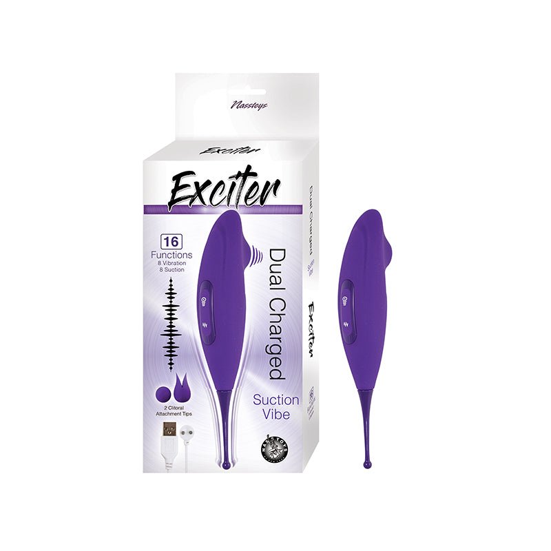 Exciter Suction Vibe Rechargeable Silicone Purple - Royal Sins